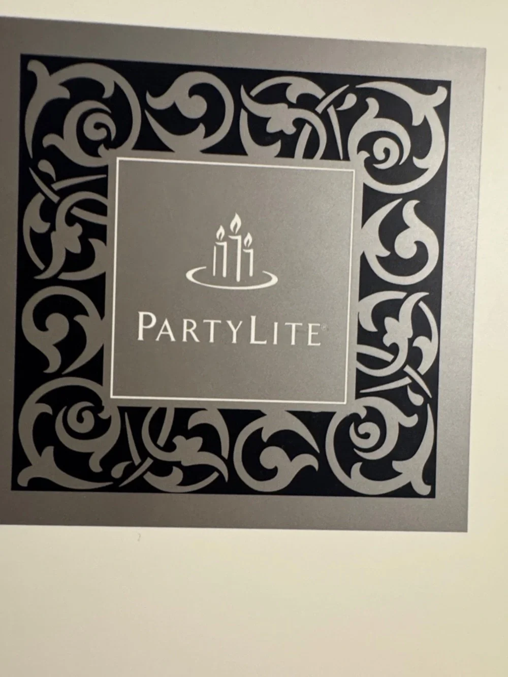 NIB Partylite  White Ceramic Bunny Figurine with Green Floral Base‎ - Picture 2 of 3